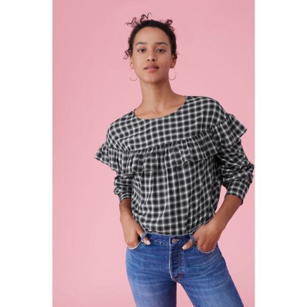 NWT Rebecca Taylor LA VIE Spring Ruffle Blouse